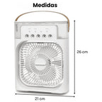 Mini Ventilador e Umidificador de Mesa Portátil Led - Modern Casa