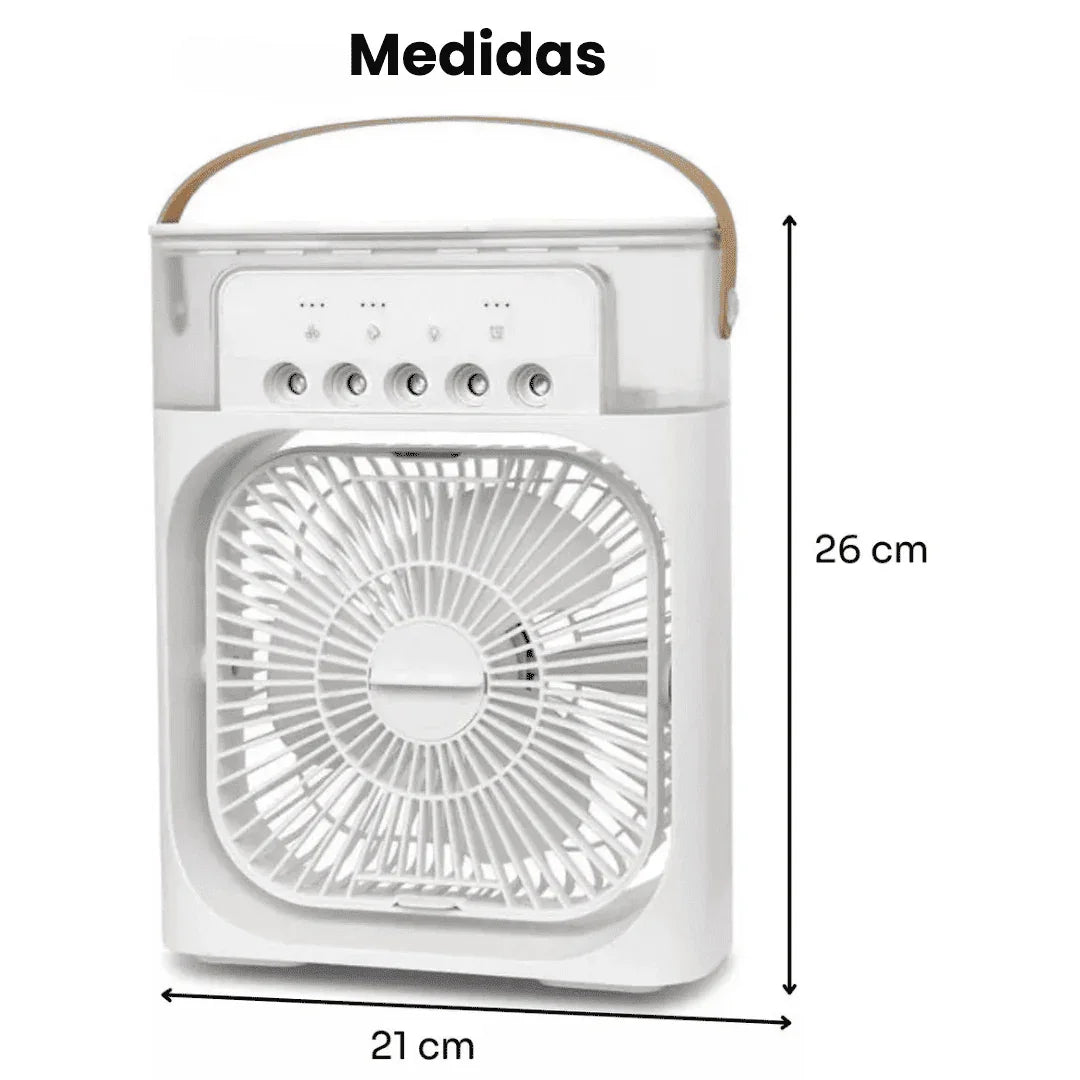 Mini Ventilador e Umidificador de Mesa Portátil Led - Modern Casa
