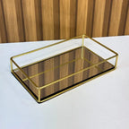 Bandeja Decorativa com Espelho Luxo - Modern Casa