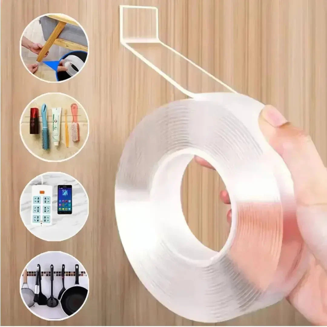 Fita Adesiva Dupla Face Extra Forte Transparente NanoGel - Modern Casa