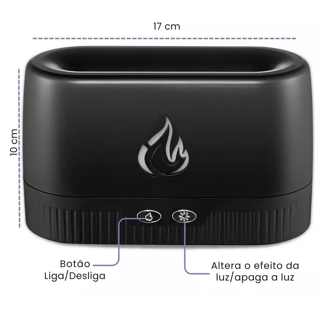Umidificador Difusor de Aromas Lareira Aromaterapia - Modern Casa