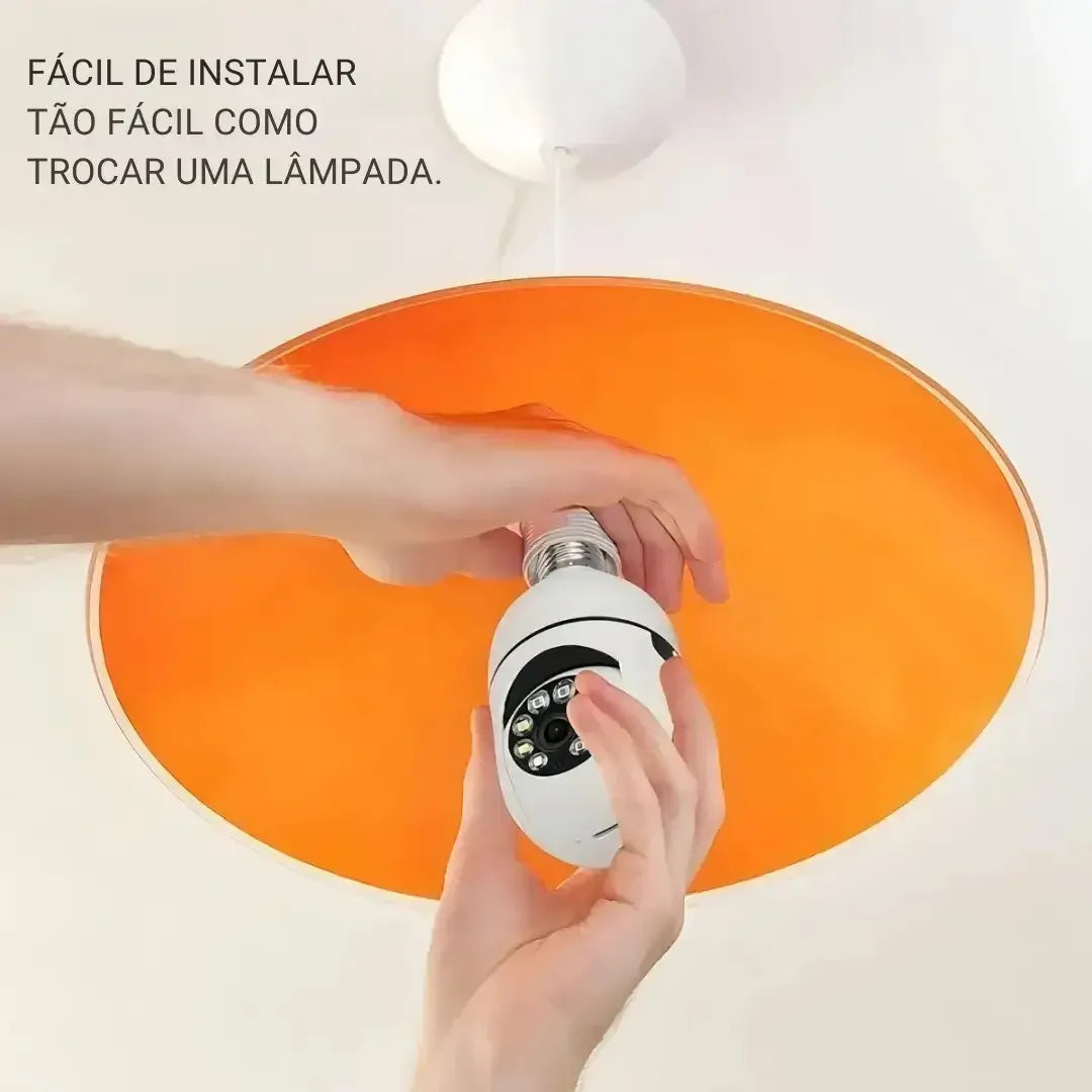 Câmera Segurança Lâmpada Wifi 360° Full HD - Modern Casa