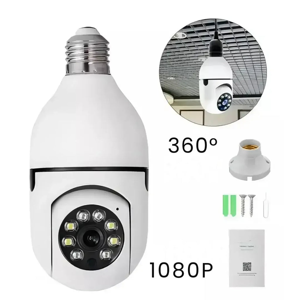 Câmera Segurança Lâmpada Wifi 360° Full HD - Modern Casa