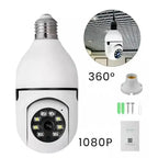 Câmera Segurança Lâmpada Wifi 360° Full HD - Modern Casa