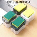 Dispenser Detergente 2 em 1 com Porta Esponja - Modern Casa