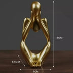 Escultura Trio Decorativo Pensador Abstrato