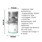 Espremedor Elétrico Portátil USB + Ebook Grátis - Modern Casa