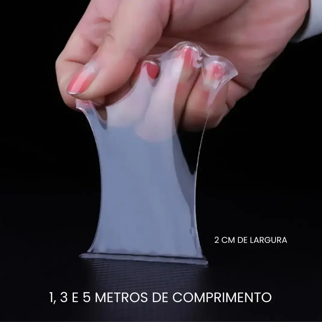 Fita Adesiva Dupla Face Extra Forte Transparente NanoGel - Modern Casa