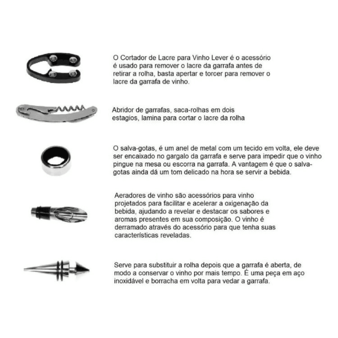 Kit de Vinho em Formato de Livro - Modern Casa