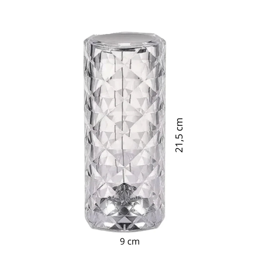 Luminária Cristal de Mesa LED com Controle Remoto - Modern Casa
