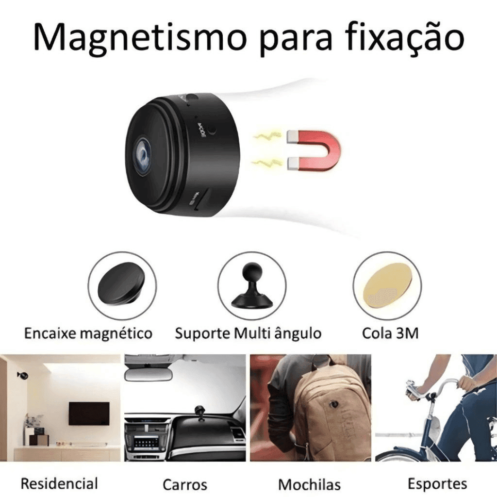Mini Câmera Espiã Wi-Fi A9 - Modern Casa
