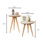 Mesa de Apoio Lateral Redonda Pé Palito Retrô - Modern Casa