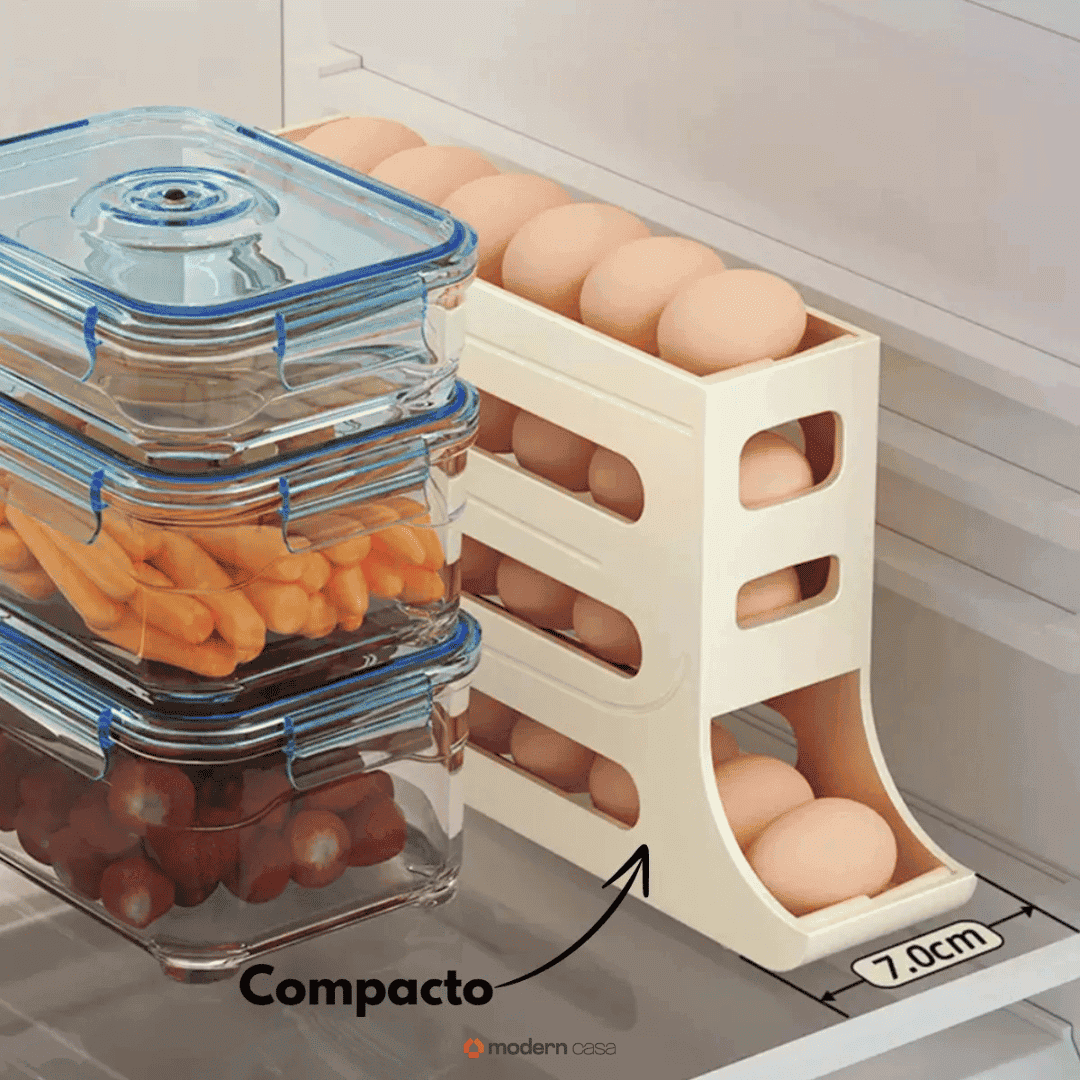 Organizador Porta-Ovos com Rolagem Automática - Modern Casa