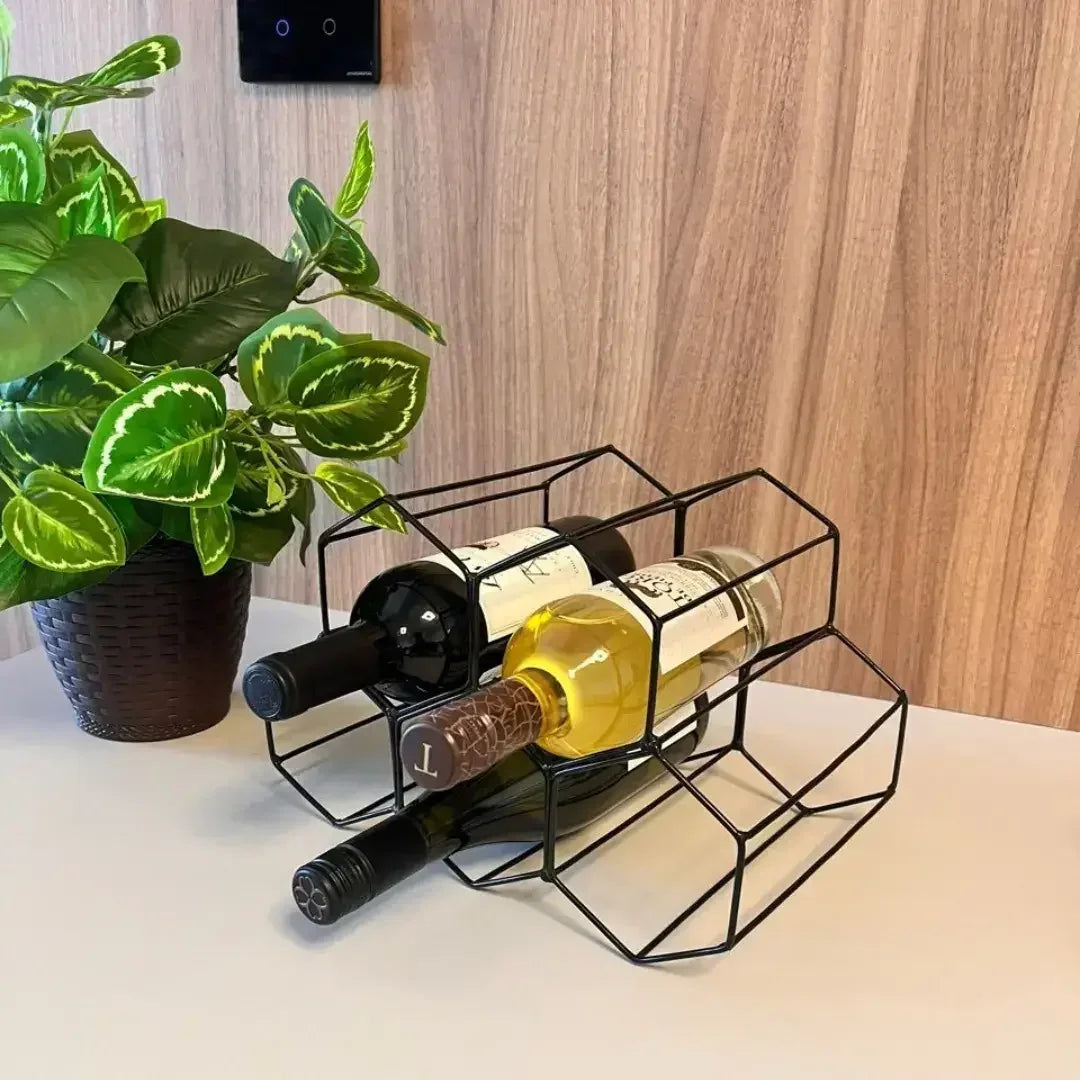 Suporte Adega de Vinho Aramado para 5 garrafas - Modern Casa
